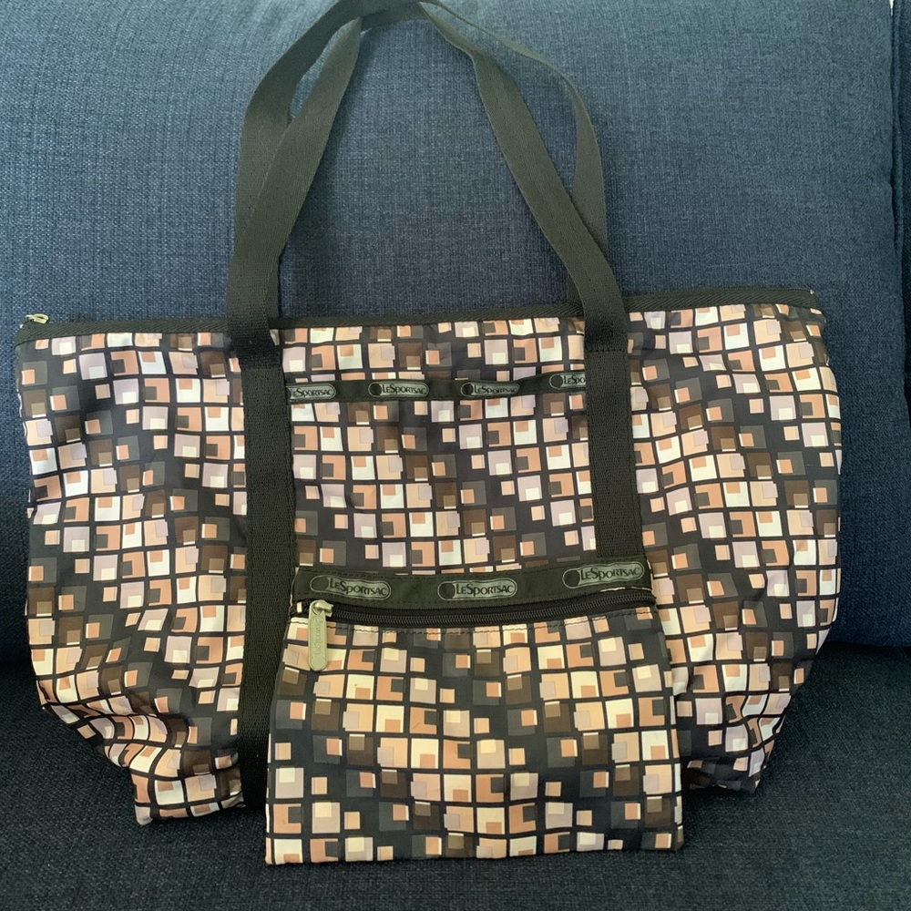 LeSportsac Tote & Matching Pouch